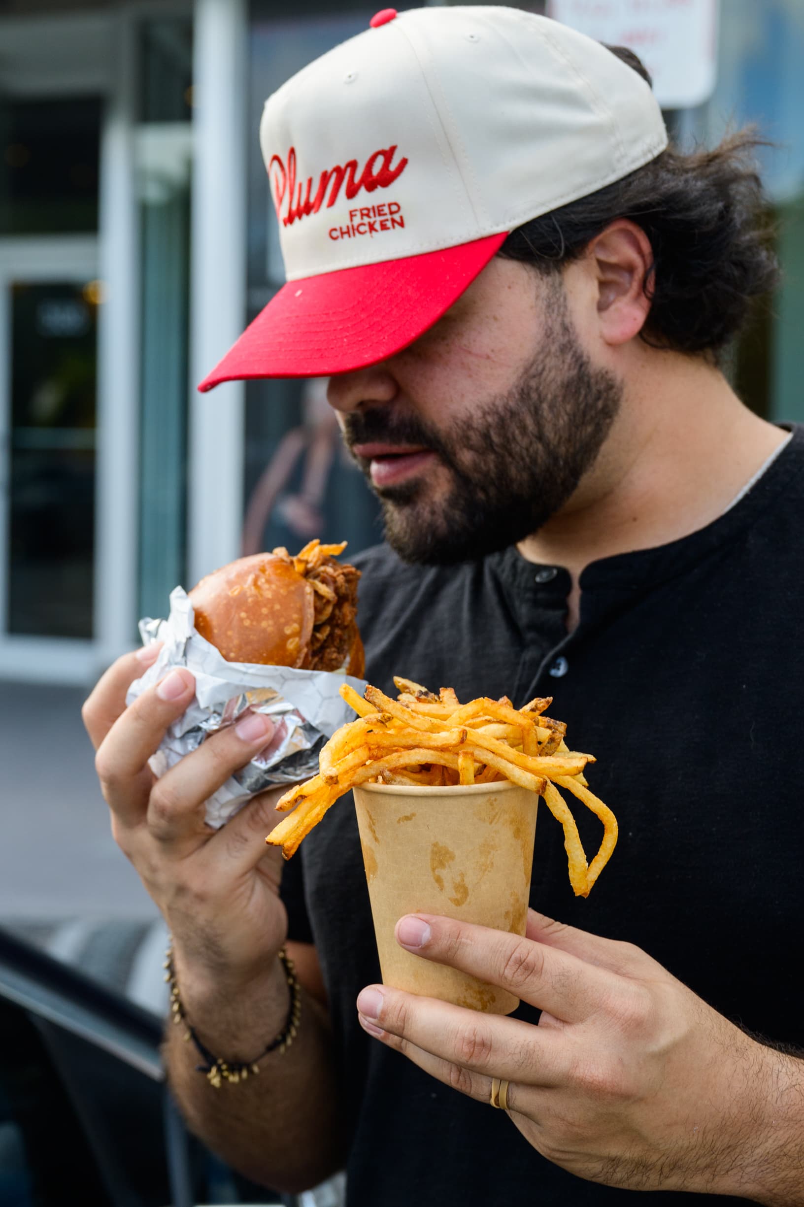 Dining outside at Pluma